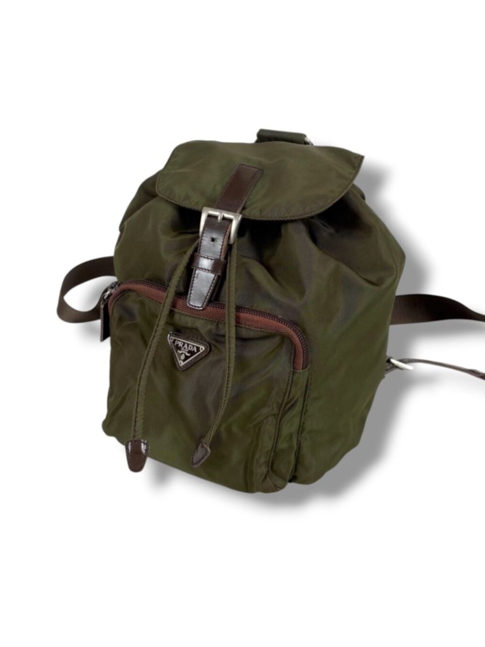 Prada Triangle Logo Drawstring Backpack Tessuto - Picture 12 of 12